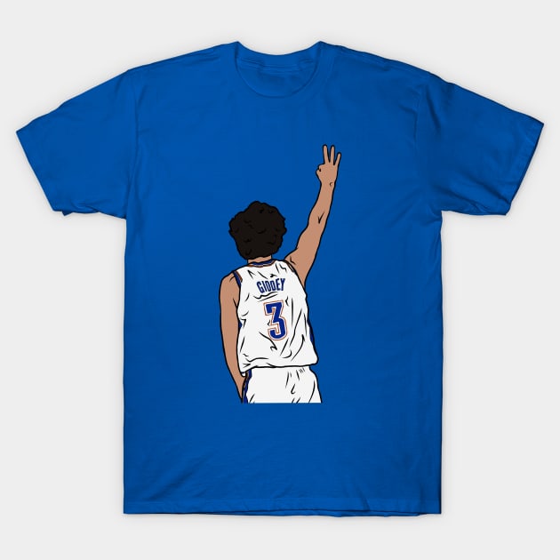 Josh Giddey 3 Point Celebration T-Shirt by rattraptees